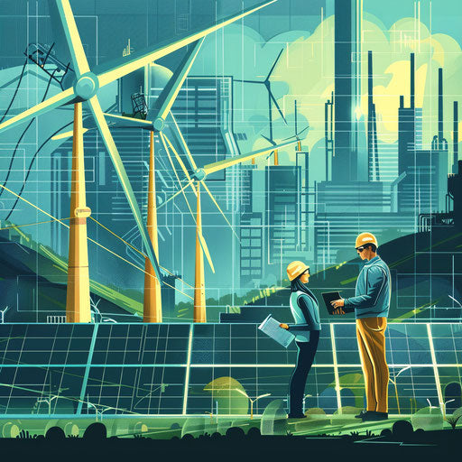 Professionals working on sustainable energy solutions