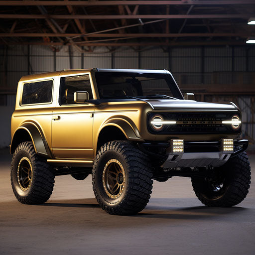 Old Ford Bronco Sport in Gold