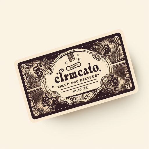 Coupon in Chiaroscuro Art style on white background