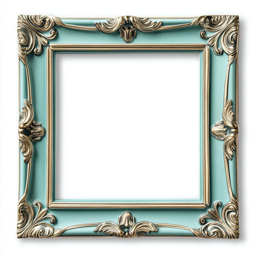 Photo frame in photo realistic 3D style with flat white background