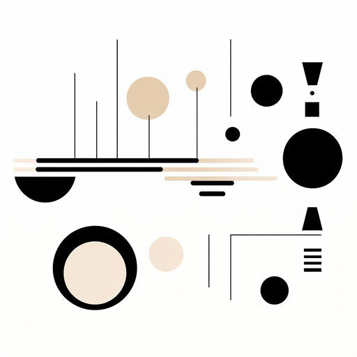 Minimalist style clipart on white background