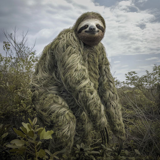 Giant sloth in the wild displaying natural behavior