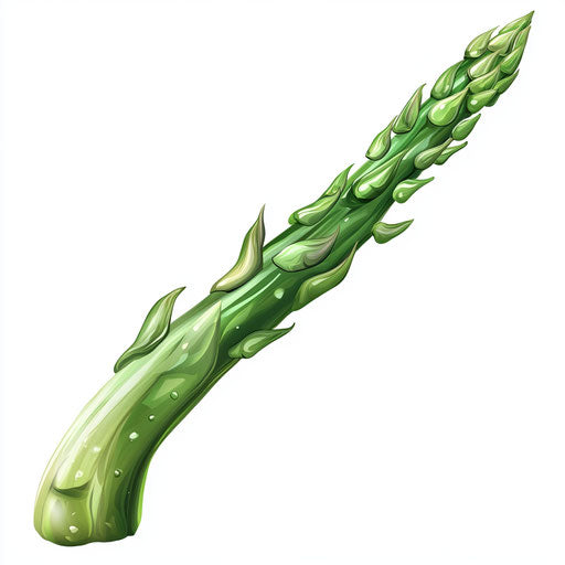 Realistic illustration of asparagus, high resolution, isolated