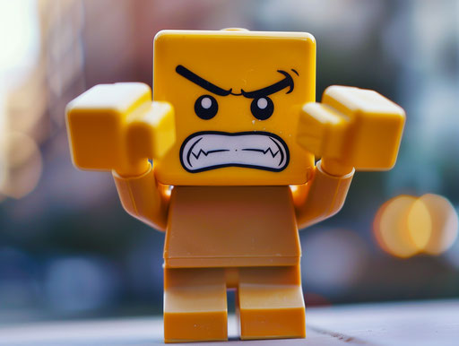 Angry emotion with raised fists, in the style of Creative Commons, intriguing 4:3