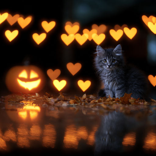 Magical ambiance with heart-shaped lights