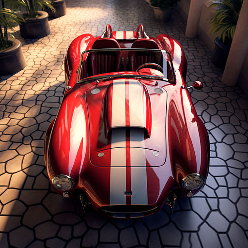 Top view of ac shelby cobra car