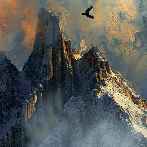 Eagle above Hallasan, inspired by Peter Holme III