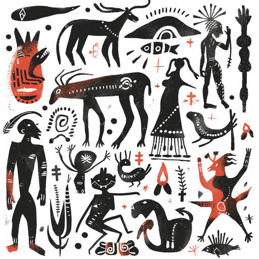 Tattoo inspired by African cave paintings