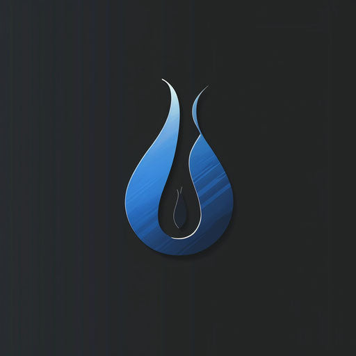 Water logo in blue and black on a clean, minimalist background