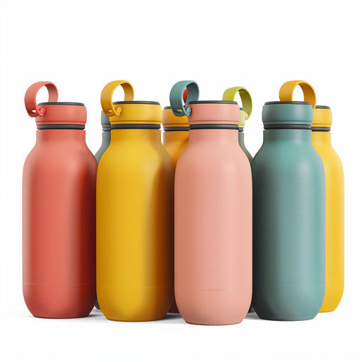 Realistic canteen clipart on flat white background