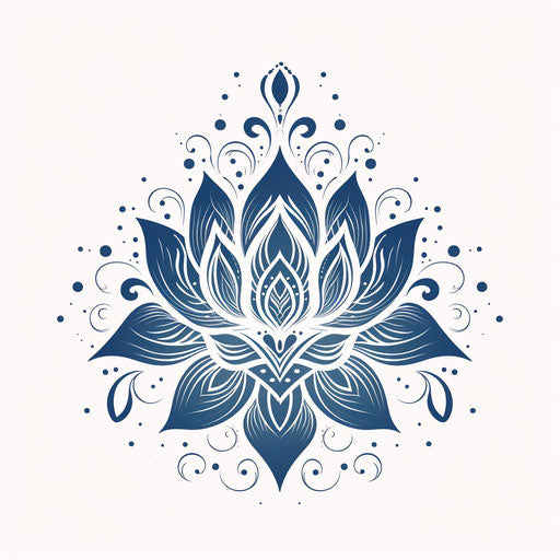 Lotus flower pattern hand drawn ornament