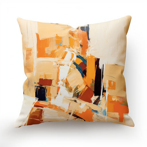 Illustration of pillow in the style of Oil painting, on white background