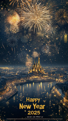 Radiant Happy New Year Card Greeting Social Greetings