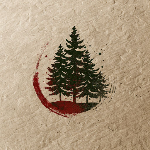 Rustic company logo with vintage fonts and earthy colors on textured paper background