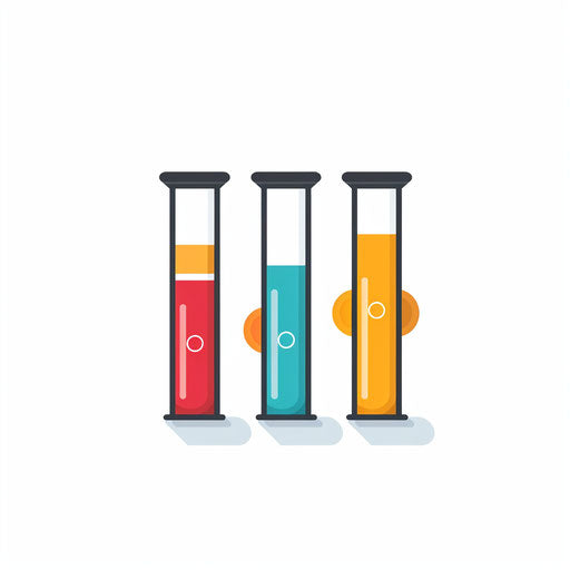 Minimalist style test tube clipart on white background