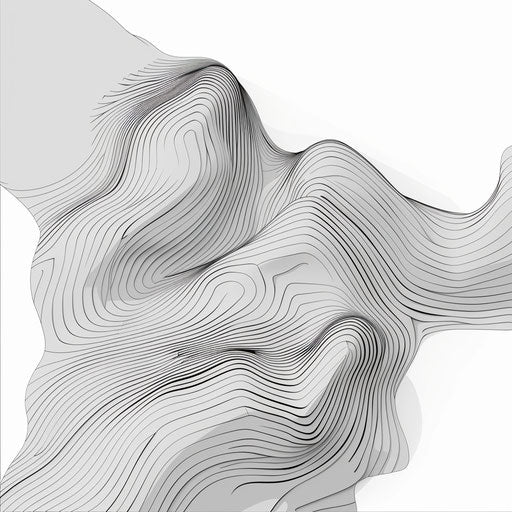 Realistic line illustration on flat white background