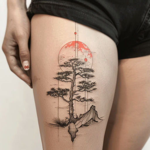 Natural tattoos with Japanese influences, Ami James style