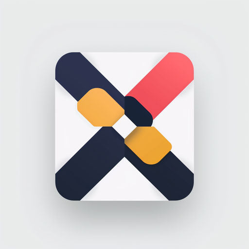 Minimalist app logo with clean lines on white background