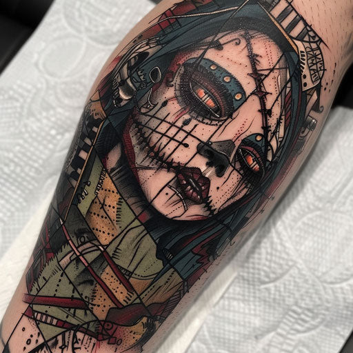 Victorian horror patchwork tattoo David Palumbo style