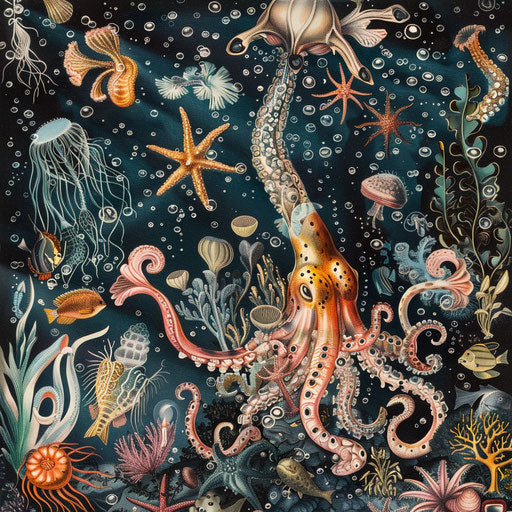 Marine life under the sea