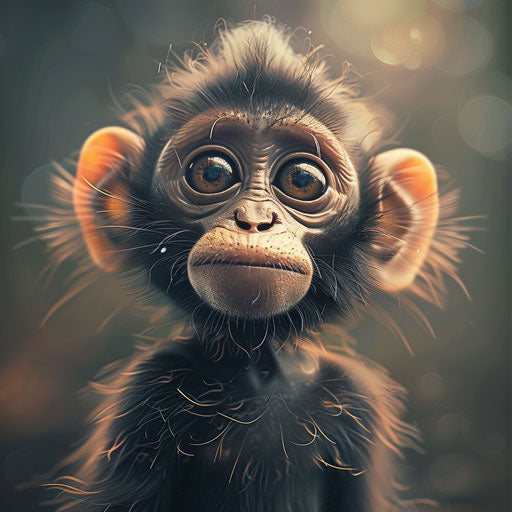 Adorable monkey with a playful expression
