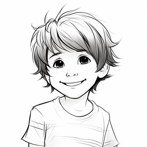 A boy with a smiley smile