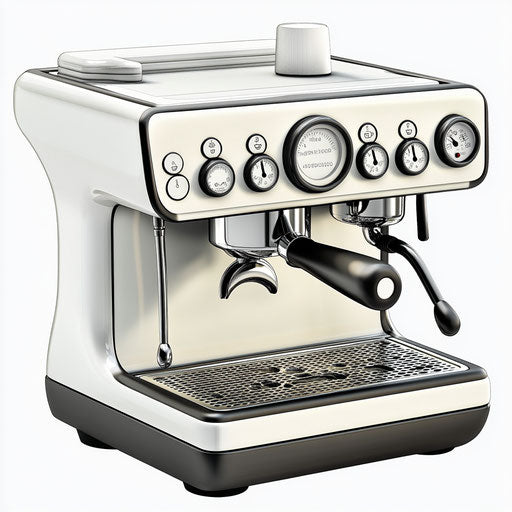 Realistic clipart of a coffee machine, high resolution, isolated
