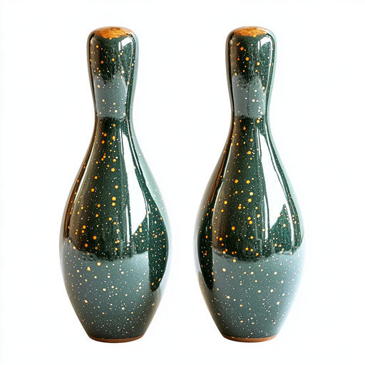 Realistic illustration of bowling pins, high resolution, no background, isolated