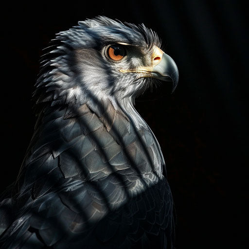 Kite bird in a dramatic light and shadow composition