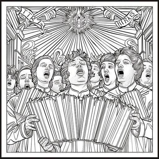 Church choir singing hymns