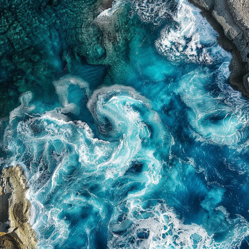Nissi Beach, Cyprus with deep blue waters and swirling currents