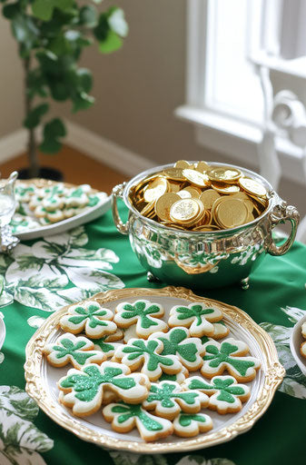 Elegant St. Patrick's Day party with green and white decor