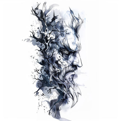 Dreamlike merge with underworld landscape