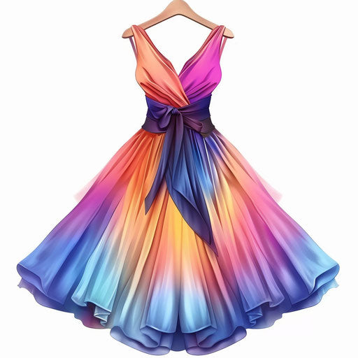 Dress clipart in a photo realistic style on white background