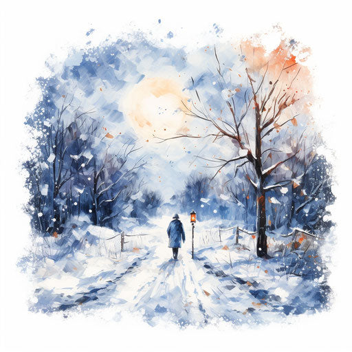 Oil painting style clipart of happy new year