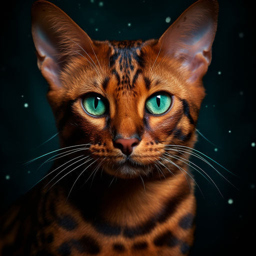 Polka dot explosion of cat photos with intense fawncore