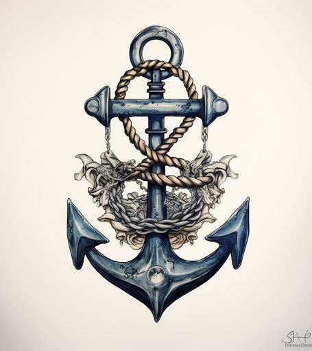 Anchor Clipart in Imressive Style Artwork: High-Res 4K & Vector
