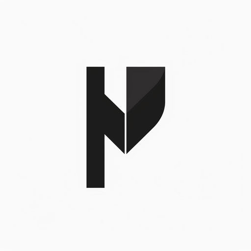 Minimalist print logo on white background, clean lines, black text