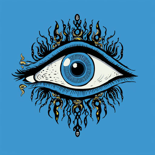 Symbol of the eye from the spell of blue shaman