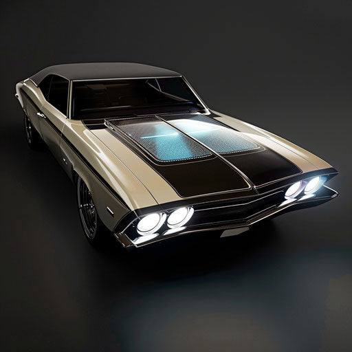1969 Chevrolet Chevelle SS with holographic displays and AR windshield
