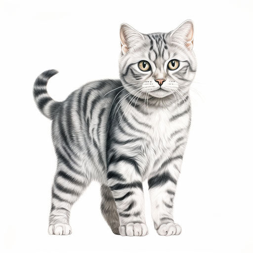 American shorthair cat illustration