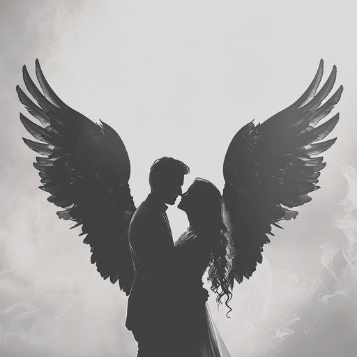 Realistic engagement clipart with flat random background