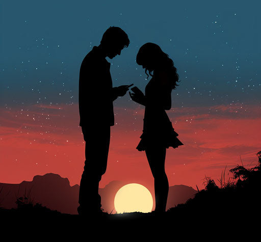 WhatsApp love pictures, silhouette style, romantic gestures 29:27