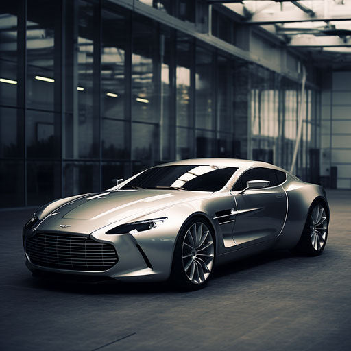 Silver sports car