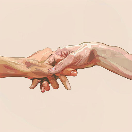 Assisting hands clipart with glossy finish and sharp edges