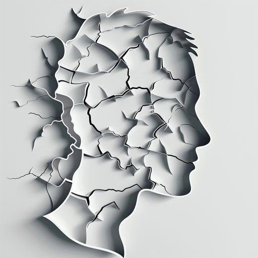 Psychology clipart in realistic photo style on flat white background