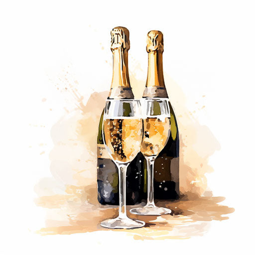 Impressionistic Champagne Clipart