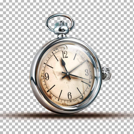 Stopwatch clipart in photorealistic style on flat white background