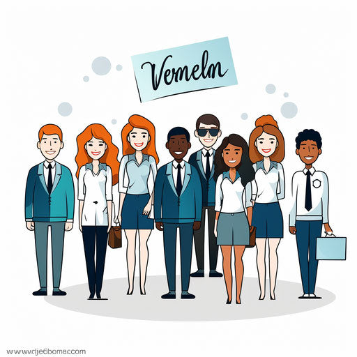 Minimalist art of welcome to the team clip art