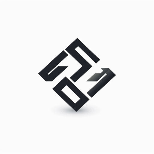 Minimalist logo with clean lines on white background